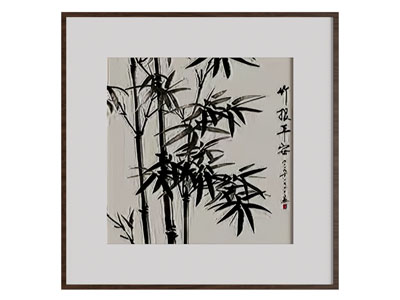 新中式挂画 盆栽 干花