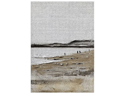 现代装饰画 浪花画 海边油画
