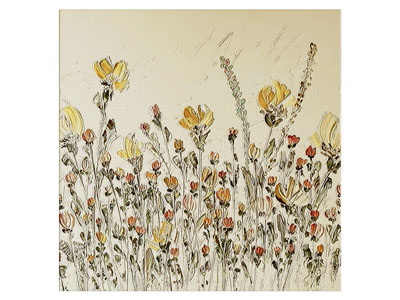 装饰画 肌理画 花艺挂画