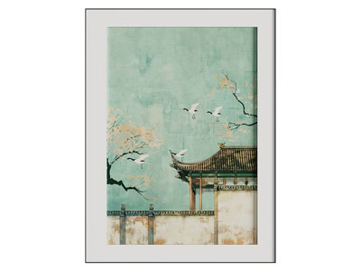 新中式建筑画 艺术画 装饰画
