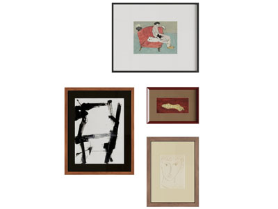 中古风抽象画 挂画