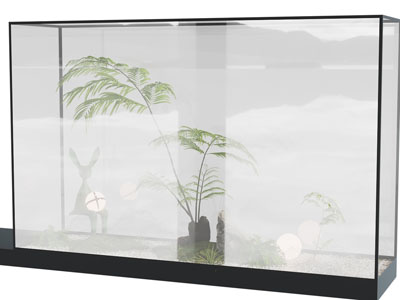 室内景观 植物造景 玻璃罩