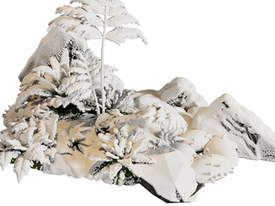 现代雪景 景观园艺小品