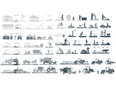 现代剪影组合
