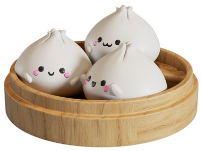 现代包子 潮玩摆件