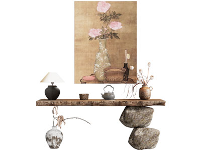 侘寂中古风装饰挂画