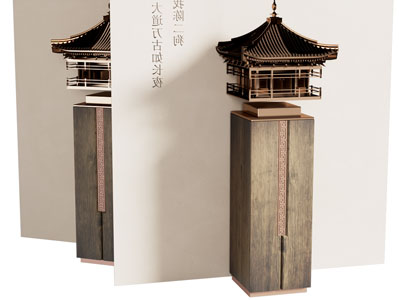 新中式建筑楼阁微缩摆件