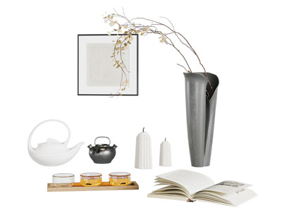 侘寂中古摆件组合 陶瓷花瓶 餐桌摆件 茶具组合 茶壶