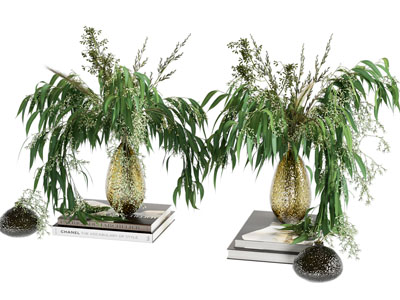 现代玻璃花瓶绿植花卉