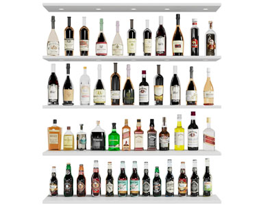 现代啤酒 红酒 香槟酒瓶