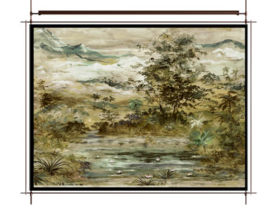 新中式水墨画 山水画 装饰画