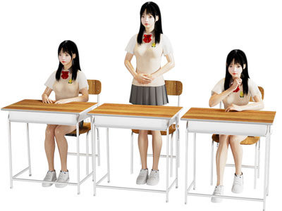 校服学生 美女人物