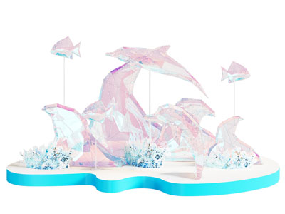 地中海夏季幻彩海洋场景美陈