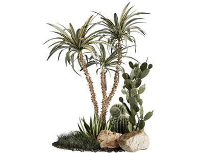 现代花草植物景观园艺小品