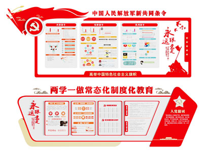 现代党建宣传文化背景墙