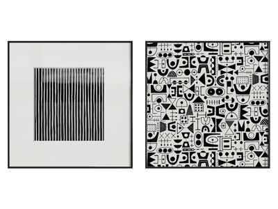 现代简约画 抽象画 黑白挂画