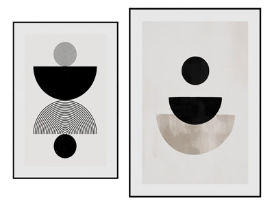 现代装饰画 抽象装饰画 黑白挂画