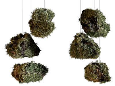 现代苔藓石头吊饰