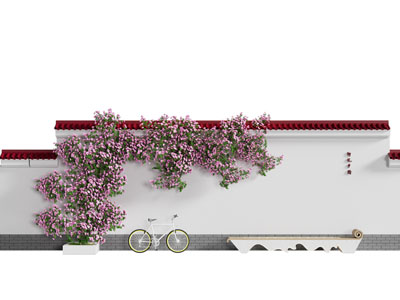 现代藤蔓花墙花
