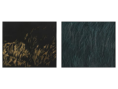 中古侘寂挂画 油画