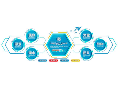 现代新中式企业励志文化墙 公司文化墙