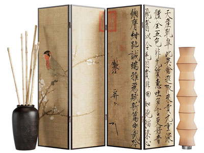 新中式字画屏风