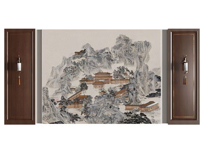 新中式玄关背景墙