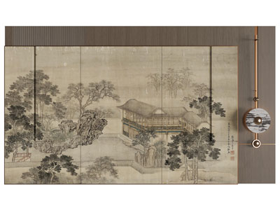 新中式沙发背景墙