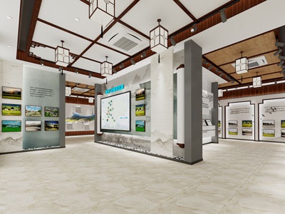 乡村镇史馆 展厅 中式 文化展馆 新农村