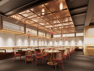 现代饭店餐馆就餐区