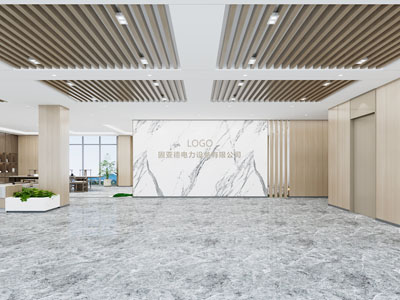 现代新中式办公大厅