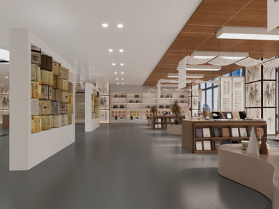 现代简约书法字画专卖店 商业空间
