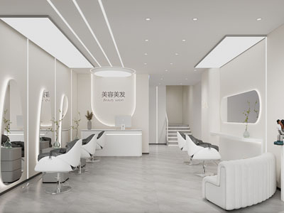现代极简理发店