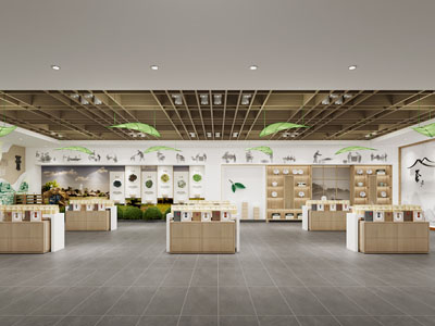 现代茶叶展厅展览