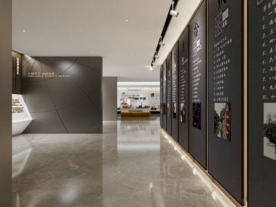 现代展厅展览走廊过道