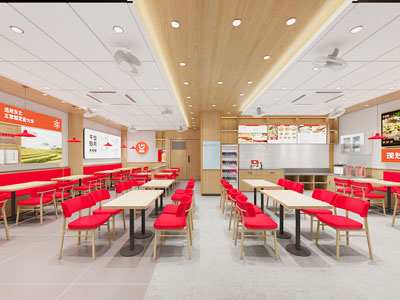 现代饭店餐馆就餐区