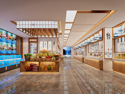 餐厅 明档 吧台