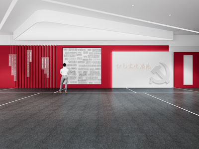企业文化墙 展示墙 党建展厅 校园文化 走廊