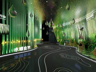 文旅展厅 沉浸式空间 水与自然镜面