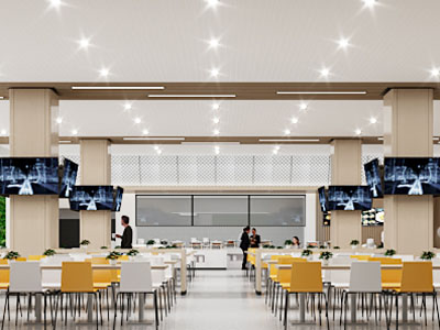 现代轻奢食堂 公司员工餐厅