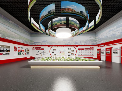现代学校展厅 校史馆 院史馆 文化馆 沙盘 学校展厅