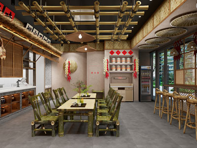 中式市井小吃店
