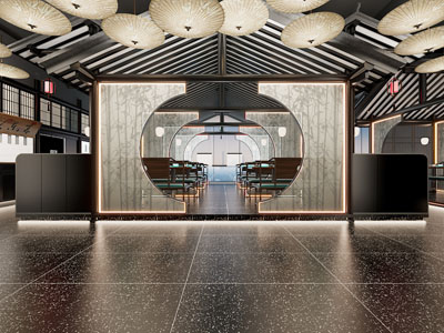 新中式中式茶餐厅 中餐厅 中式茶餐 中式茶餐厅 国风江