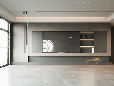 现代意式电视背景墙