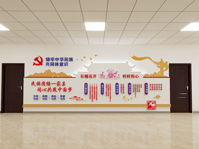 文化墙 民族团结 走廊文化 石榴籽