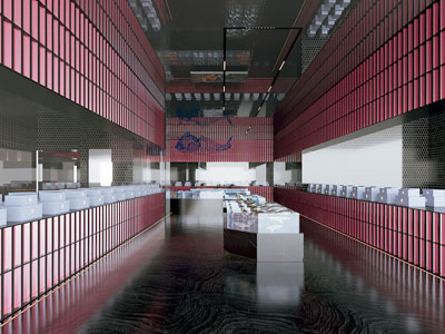 现代科技风自助餐厅