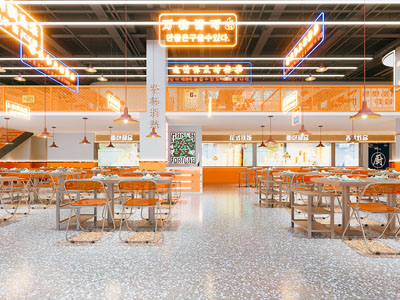 工业风饭店餐馆就餐区