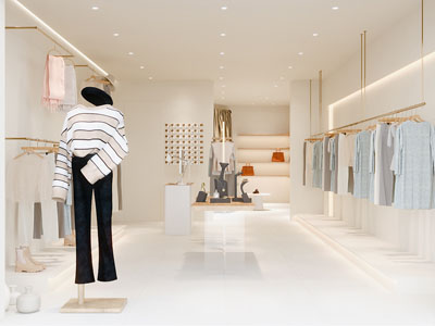 现代极简服装店