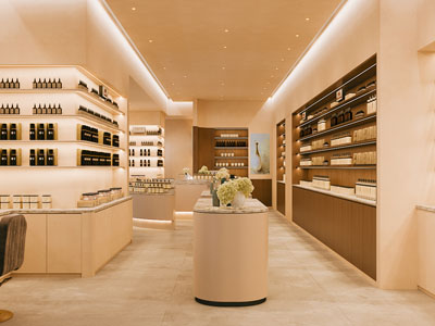 现代商业空间 美妆化妆品店 展示货柜 商品陈列柜 微水
