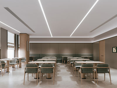 现代全季酒店餐厅就餐区